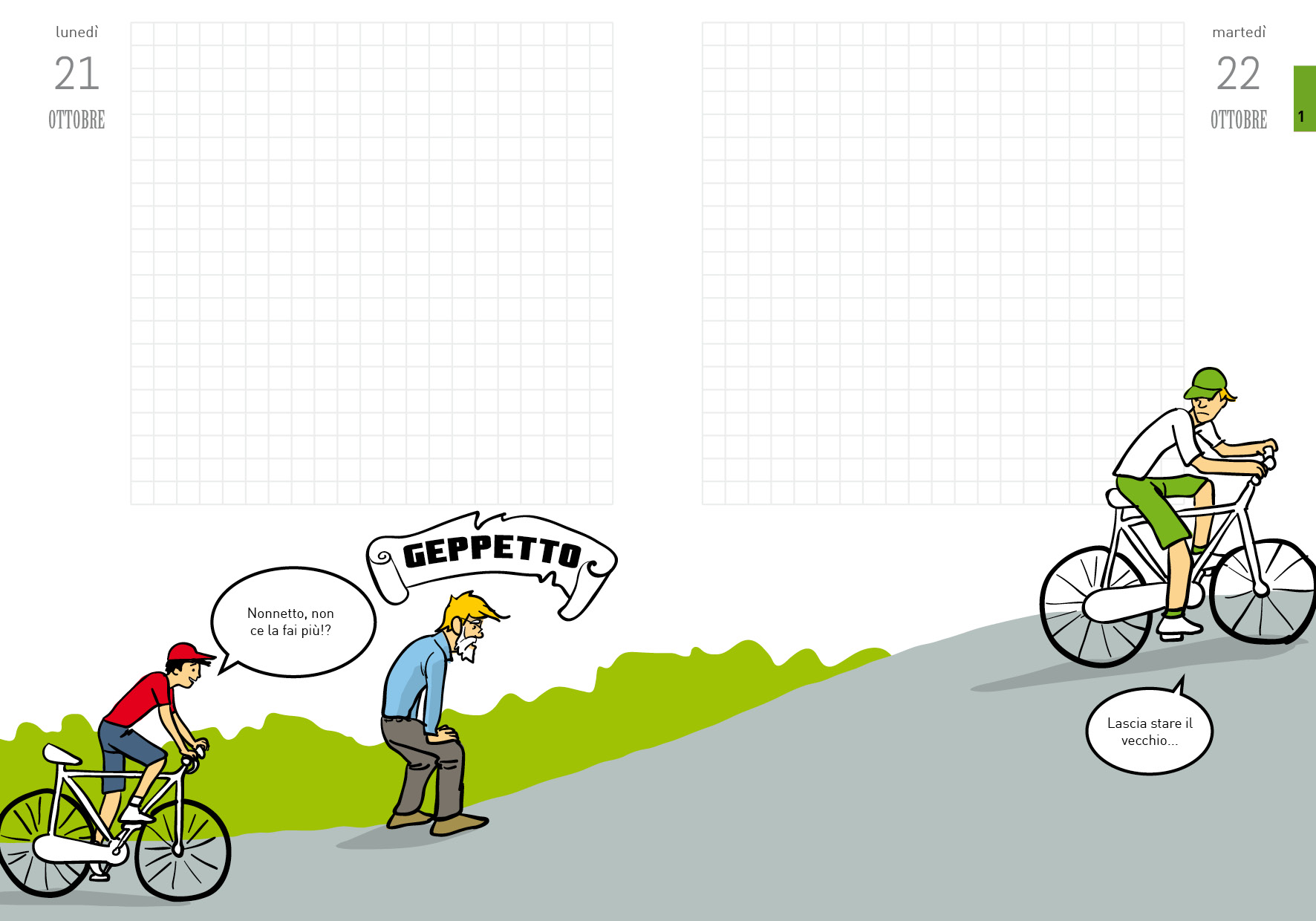 Pinocchio rispetta l'ambiente - bici